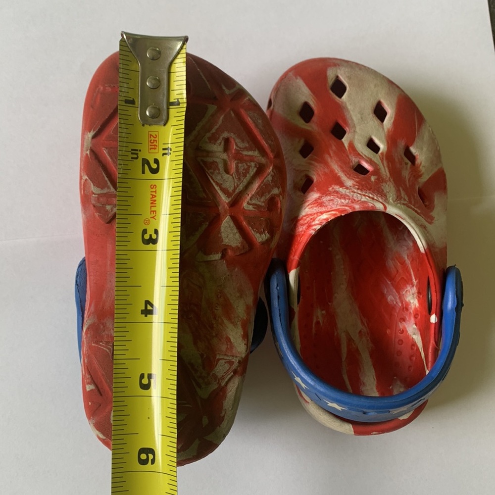Air Walk Rubber Clogs Toddler Sz 6 1/2–7 Red White & Blue 4th of July Patriotic - Picture 8 of 9